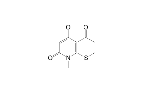 1-Methyl-5-acetyl-4-hydroxy-6-methylthio-2-pyridone