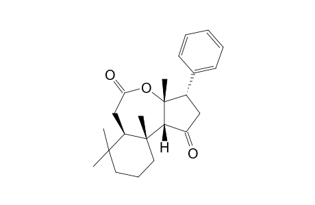 (3RS,3aRS,6aRS,10aRS,10bRS)-3a,7,7,10a-Tetramethyl-3-phenyl-decahydro-4-oxabenz[e]azulen-1,5-dione
