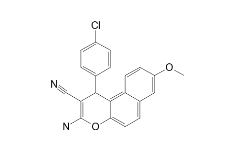 2-AMINO-4-(PARA-CHLOROPHENYL)-7-METHOXY-4H-NAPHTHO-[2,1-B]-PYRANE-3-CARBONITRILE