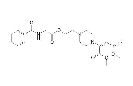 1-[2-(2-(Benzamido)acetoyloxy)eth-1-yl]-4-[(E)-1,2-(dimethoxycarbonyl)ethen-1-yl]piperazine