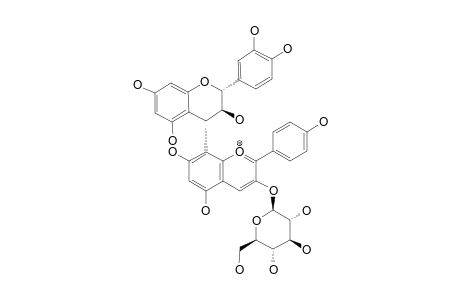 CATECHIN-(4-ALPHA->8)-PELARGONIDIN-3-O-BETA-D-GLUCOPYRANOSIDE;MAJOR-ROTAMER
