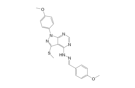 4-[2-(4-Methoxybenzylidene)hydrazinyl]-1-(4-methoxyphenyl)-3-(methylsulfanyl)-1H-pyrazolo[3,4-d]pyrimidine