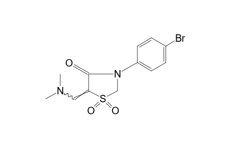 3-(p-BROMOPHENYL)-5-[(DIMETHYLAMINO)METHYLENE]-4-THIAZOLIDINONE, 1,1-DIOXIDE
