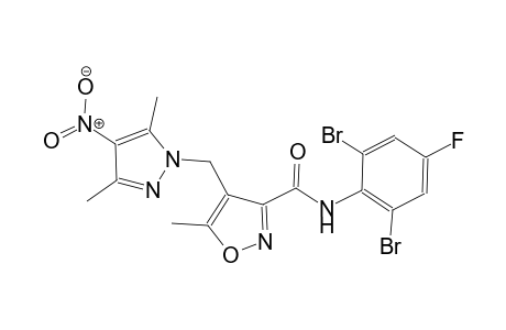 N-(2,6-dibromo-4-fluorophenyl)-4-[(3,5-dimethyl-4-nitro-1H-pyrazol-1-yl)methyl]-5-methyl-3-isoxazolecarboxamide