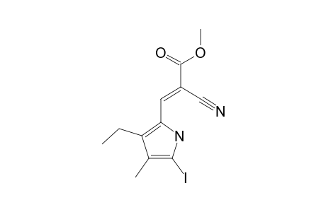 Methyl-(E)-2-cyano-3-(3-ethyl-5-iodo-4-methyl-2-pyrrolyl)-propenoate