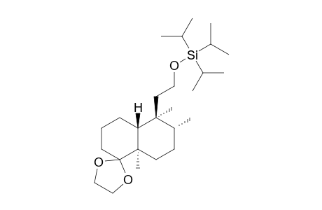 2-[(1'S,2'R,4'aR,8'aR)-1',2',4'a-trimethyl-1'-spiro[1,3-dioxolane-2,5'-3,4,6,7,8,8a-hexahydro-2H-naphthalene]yl]ethoxy-tri(propan-2-yl)silane