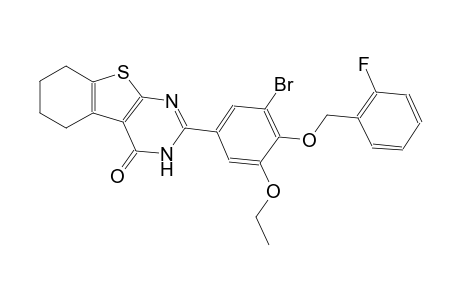 benzo[4,5]thieno[2,3-d]pyrimidin-4(3H)-one, 2-[3-bromo-5-ethoxy-4-[(2-fluorophenyl)methoxy]phenyl]-5,6,7,8-tetrahydro-