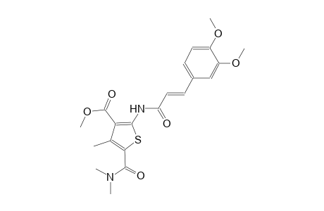 methyl 2-{[(2E)-3-(3,4-dimethoxyphenyl)-2-propenoyl]amino}-5-[(dimethylamino)carbonyl]-4-methyl-3-thiophenecarboxylate