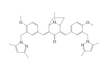 8-azabicyclo[3.2.1]octan-3-one, 2,4-bis[[3-[(3,5-dimethyl-1H-pyrazol-1-yl)methyl]-4-methoxyphenyl]methylene]-8-methyl-, (2E,4E)-