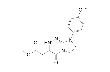 Methyl 2-[4-oxo-8-(4-methoxyphenyl)-2H-3,4,6,7-tetrahydroimidazo[2,1-c][1,2,4]triazin-3-yl]acetate