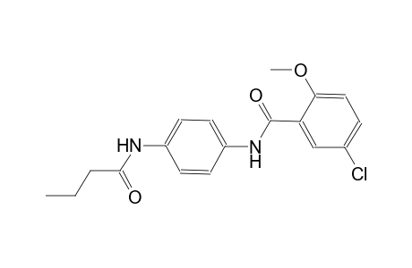 N-[4-(butyrylamino)phenyl]-5-chloro-2-methoxybenzamide