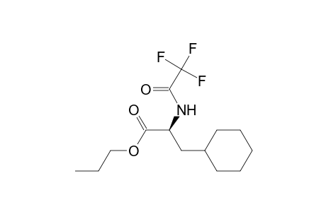 Cyclohexanepropanoic acid, .alpha.-[(trifluoroacetyl)amino]-, propyl ester, (S)-