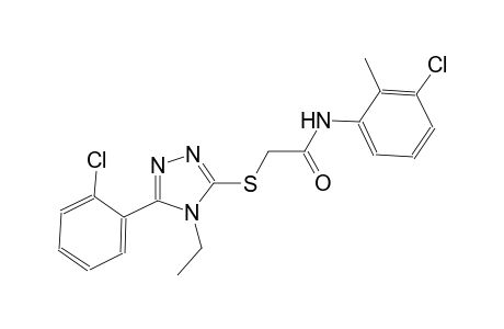 N-(3-chloro-2-methylphenyl)-2-{[5-(2-chlorophenyl)-4-ethyl-4H-1,2,4-triazol-3-yl]sulfanyl}acetamide