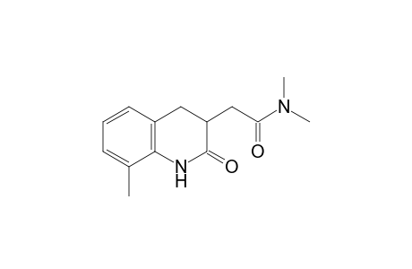 2-(2-keto-8-methyl-3,4-dihydro-1H-quinolin-3-yl)-N,N-dimethyl-acetamide