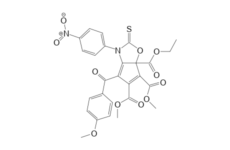 6a-Ethyl-5,6-dimethyl-4-(4-methoxybenzoyl)-3-(4-nitrophenyl)-2-thioxo-2,3-dihydro-6aH-cyclopenta[d][1,3]oxazole-5,6,6a-tricarboxylate