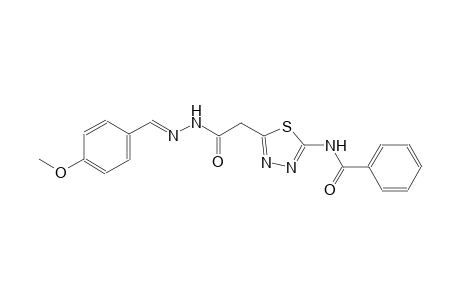 N-(5-{2-[(2E)-2-(4-methoxybenzylidene)hydrazino]-2-oxoethyl}-1,3,4-thiadiazol-2-yl)benzamide