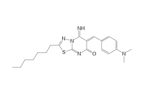(6Z)-6-[4-(dimethylamino)benzylidene]-2-heptyl-5-imino-5,6-dihydro-7H-[1,3,4]thiadiazolo[3,2-a]pyrimidin-7-one