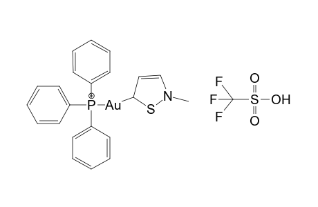 [(Triphenylphosphanyl)-(N-methylisothiazoline)-gold]-[(trifluoromethyl)sulfonyloxy]