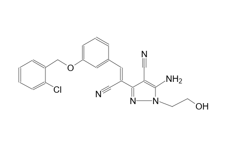 1H-pyrazole-3-acetonitrile, 5-amino-alpha-[[3-[(2-chlorophenyl)methoxy]phenyl]methylene]-4-cyano-1-(2-hydroxyethyl)-