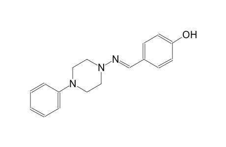 phenol, 4-[(E)-[(4-phenyl-1-piperazinyl)imino]methyl]-