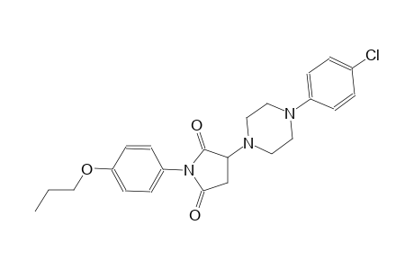 2,5-pyrrolidinedione, 3-[4-(4-chlorophenyl)-1-piperazinyl]-1-(4-propoxyphenyl)-