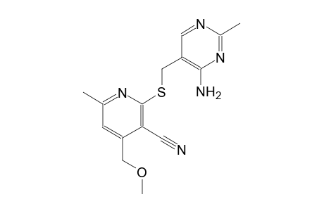 2-(4-Amino-2-methyl-pyrimidin-5-ylmethylsulfanyl)-4-methoxymethyl-6-methyl-nicotinonitrile