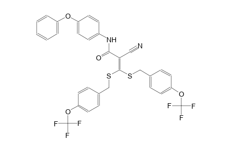 2-propenamide, 2-cyano-N-(4-phenoxyphenyl)-3,3-bis[[[4-(trifluoromethoxy)phenyl]methyl]thio]-
