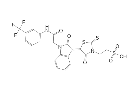 3-thiazolidineethanesulfonic acid, 5-[1,2-dihydro-2-oxo-1-[2-oxo-2-[[3-(trifluoromethyl)phenyl]amino]ethyl]-3H-indol-3-ylidene]-4-oxo-2-thioxo-, (5Z)-