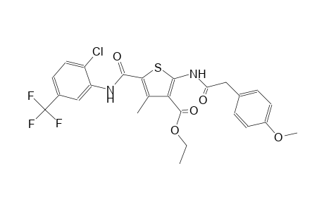 3-thiophenecarboxylic acid, 5-[[[2-chloro-5-(trifluoromethyl)phenyl]amino]carbonyl]-2-[[(4-methoxyphenyl)acetyl]amino]-4-