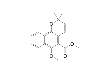 6-Methoxy-2,2-dimethyl-5-benzo[h][1]benzopyrancarboxylic acid methyl ester