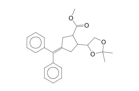 Ctclopentanecarboxylic acid, 2-(2,2-dimethyl-1,3-dioxolan-4-yl)-4-(diphenylmethylene)-, methyl ester, (S,S,R-)