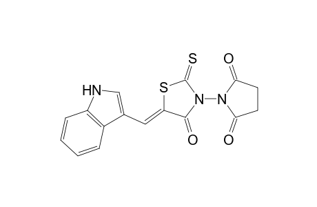 1-[(5Z)-5-(1H-indol-3-ylmethylene)-4-keto-2-thioxo-thiazolidin-3-yl]pyrrolidine-2,5-quinone