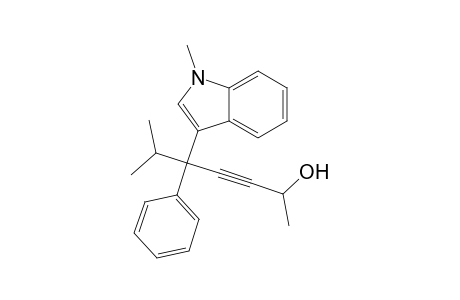 1-Isopropyl-1-(1-methyl-1H-indol-3-yl)-1-phenylpent-2-yn-4-ol