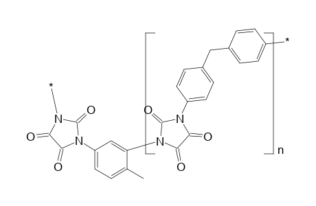 Poly[2,4-tolylene parabanic acid-co-methylene-bis(1,4-phenylene)parabanic acid]