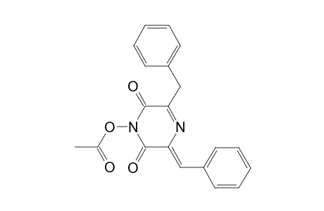 SCLEROMINOL-ACETATE;(3Z)-5-BENZYL-3-BENZYLIDENE-1-ACETOXYPYRAZINE-2,6(1H,3H)-DIONE