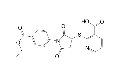 3-pyridinecarboxylic acid, 2-[[1-[4-(ethoxycarbonyl)phenyl]-2,5-dioxo-3-pyrrolidinyl]thio]-