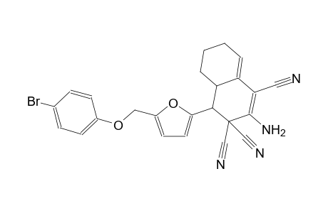 2-amino-4-{5-[(4-bromophenoxy)methyl]-2-furyl}-4a,5,6,7-tetrahydro-1,3,3(4H)-naphthalenetricarbonitrile
