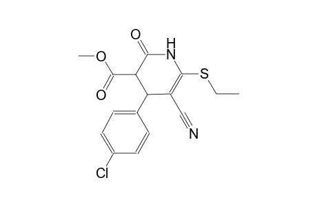methyl 4-(4-chlorophenyl)-5-cyano-6-(ethylsulfanyl)-2-oxo-1,2,3,4-tetrahydro-3-pyridinecarboxylate