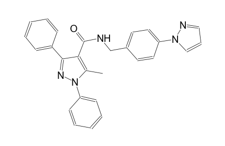 5-methyl-1,3-diphenyl-N-[4-(1H-pyrazol-1-yl)benzyl]-1H-pyrazole-4-carboxamide
