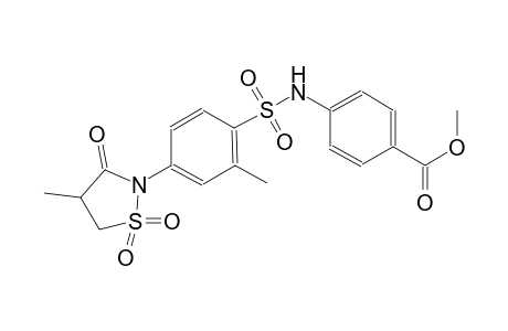 benzoic acid, 4-[[[2-methyl-4-(4-methyl-1,1-dioxido-3-oxo-2-isothiazolidinyl)phenyl]sulfonyl]amino]-, methyl ester