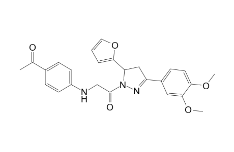 1-[2-(4-Acetylphenylamino)acetyl]-5-(2-furyl)-4,5-dihydro-3-(3,4-dimethoxyphenyl)-1H-pyrazole