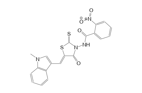 N-{(5Z)-5-[(1-methyl-1H-indol-3-yl)methylene]-4-oxo-2-thioxo-1,3-thiazolidin-3-yl}-2-nitrobenzamide