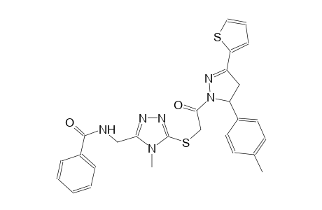 benzamide, N-[[5-[[2-[4,5-dihydro-5-(4-methylphenyl)-3-(2-thienyl)-1H-pyrazol-1-yl]-2-oxoethyl]thio]-4-methyl-4H-1,2,4-triazol-3-yl]methyl]-