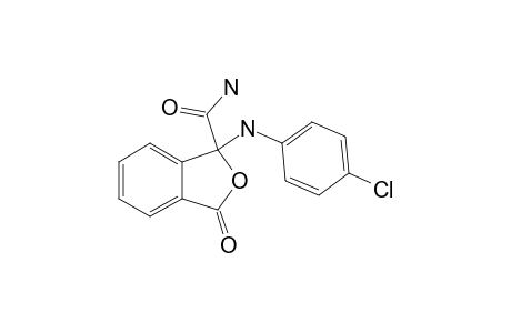1-(4-CHLOROPHENYLAMINO)-3-OXO-1,3-DIHYDROISOBENZOFURAN-1-CARBOXAMIDE