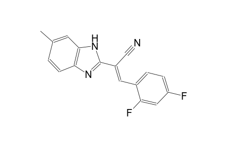 (2E)-3-(2,4-difluorophenyl)-2-(6-methyl-1H-benzimidazol-2-yl)-2-propenenitrile