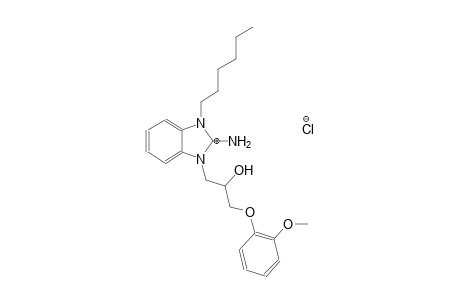 1-hexyl-3-(2-hydroxy-3-(2-methoxyphenoxy)propyl)-1H-benzo[d]imidazol-2(3H)-iminium chloride