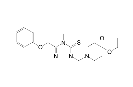 2-(1,4-dioxa-8-azaspiro[4.5]dec-8-ylmethyl)-4-methyl-5-(phenoxymethyl)-2,4-dihydro-3H-1,2,4-triazole-3-thione