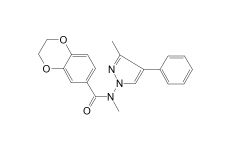 2,3-Dihydro-benzo[1,4]dioxine-6-carboxylic acid methyl-(3-methyl-4-phenyl-pyrazol-1-yl)-amide