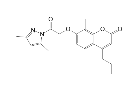 7-[2-(3,5-Dimethyl-1H-pyrazole-1-yl)-2-oxoethoxy]-8-methyl-4-propyl-2H-1-benzopyran-2-one