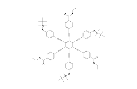 1,3,5-TRIS-[PARA-(TERT.-BUTYLDIMETHYLSILYLOXY)-PHENYLETHYNYL]-2,4,6-TRIS-[PARA-(ETHOXYCARBONYL)-PHENYLETHYNYL]-BENZENE